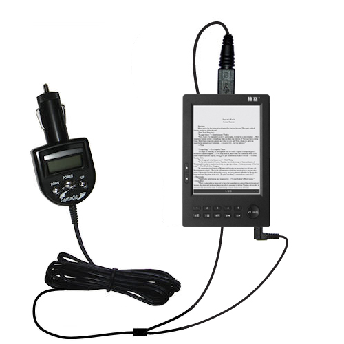 FM Transmitter & Car Charger compatible with the HanLin eBook eBook V2 V3 V5