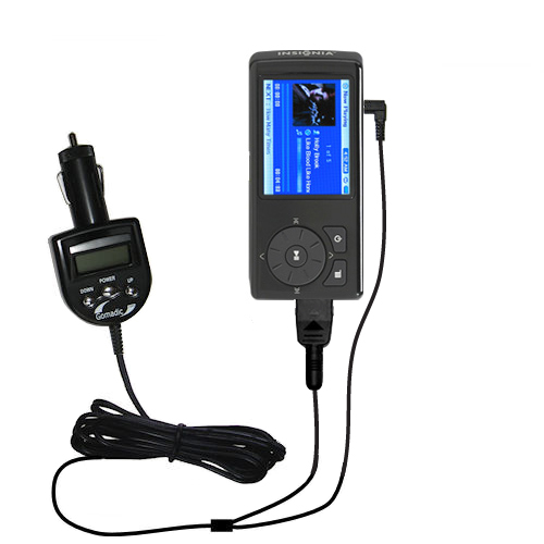 FM Transmitter & Car Charger compatible with the Insignia MP3 Player