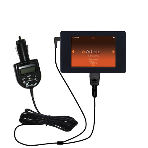 3rd Generation Audio FM Transmitter and Car Vehicle Charger suitable for the iRiver U10 - Uses Gomadic TipExchange Technology