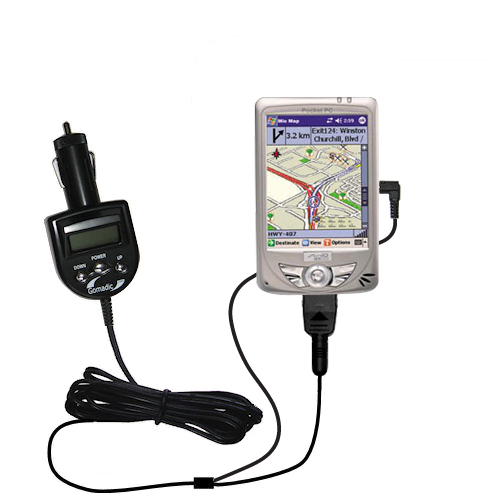 FM Transmitter & Car Charger compatible with the Mio 168RS