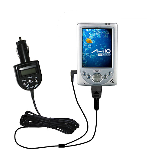 FM Transmitter & Car Charger compatible with the Mio 338 338 Plus