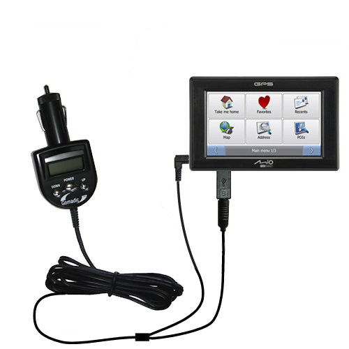 FM Transmitter & Car Charger compatible with the Mio C323