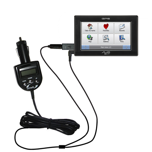 FM Transmitter & Car Charger compatible with the Mio C325