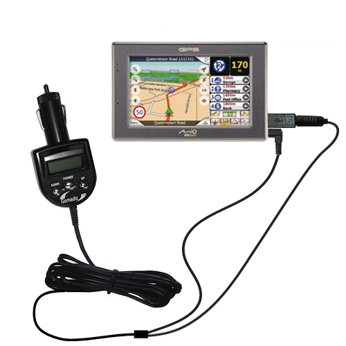 FM Transmitter & Car Charger compatible with the Mio C523 C525