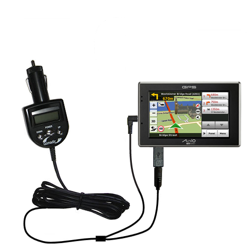 FM Transmitter & Car Charger compatible with the Mio C620