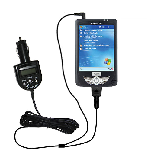 FM Transmitter & Car Charger compatible with the Mio DigiWalker 336i