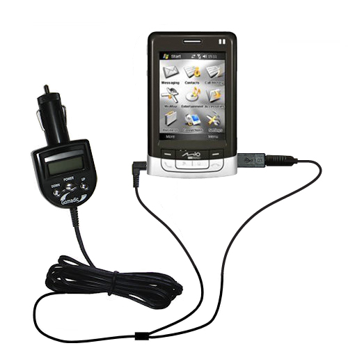 FM Transmitter & Car Charger compatible with the Mio DigiWalker A501