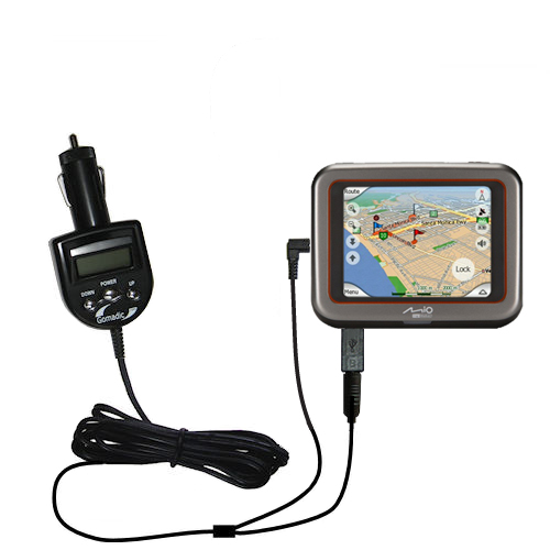 FM Transmitter & Car Charger compatible with the Mio DigiWalker C220