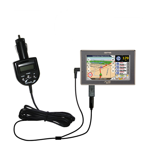 FM Transmitter & Car Charger compatible with the Mio DigiWalker C520