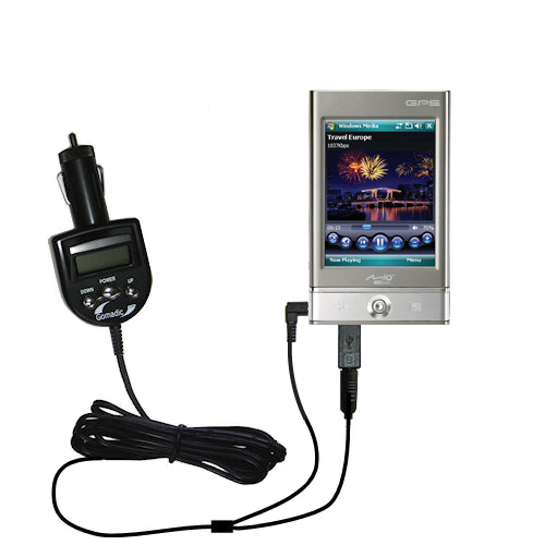 FM Transmitter & Car Charger compatible with the Mio P360