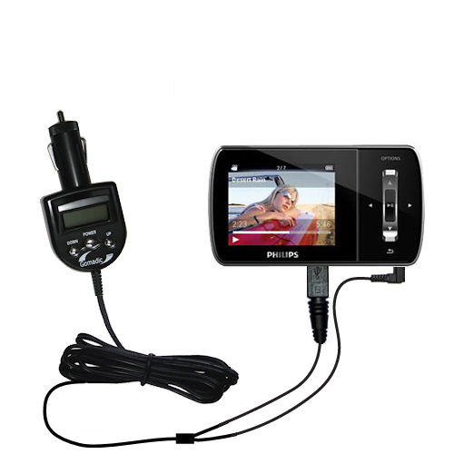 FM Transmitter & Car Charger compatible with the Philips Aria (All GB Versions)
