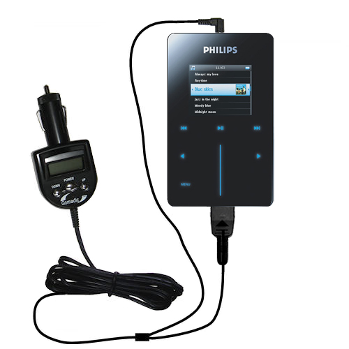FM Transmitter & Car Charger compatible with the Philips GoGear HDD6320