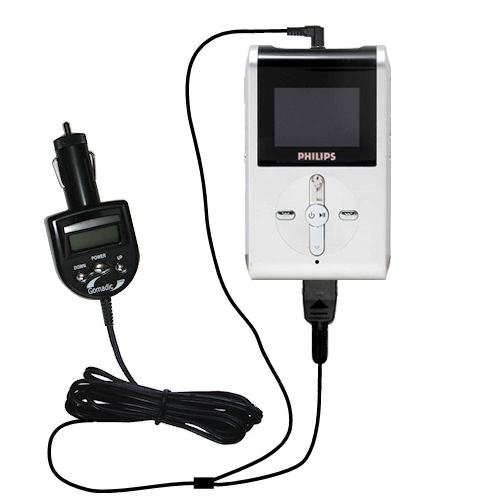 FM Transmitter & Car Charger compatible with the Philips GoGear HDD082/17
