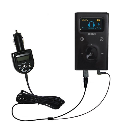 FM Transmitter & Car Charger compatible with the RCA M2104 M2204 Lyra