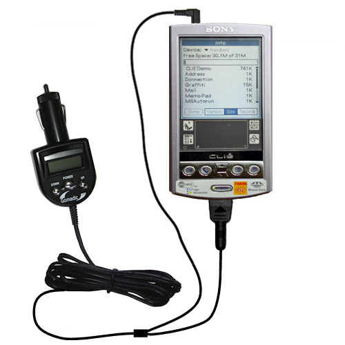 FM Transmitter & Car Charger compatible with the Sony Clie T600 T615