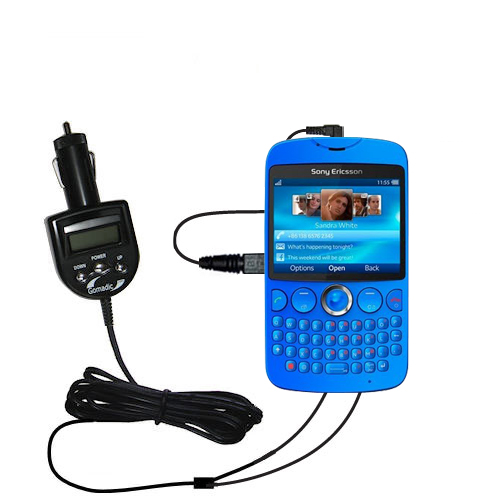 FM Transmitter & Car Charger compatible with the Sony Ericsson txt Pro
