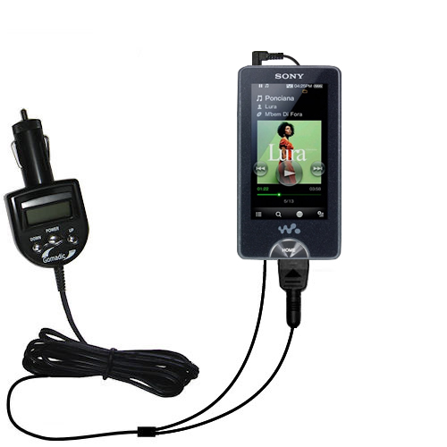 FM Transmitter & Car Charger compatible with the Sony Walkman X Series NWZ-X1051