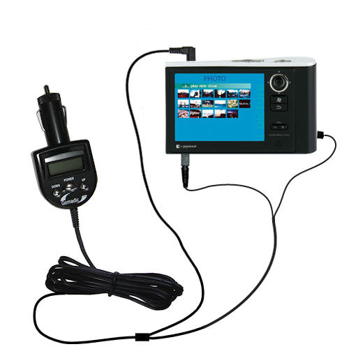 FM Transmitter & Car Charger compatible with the Toshiba Gigabeat S MEV30K