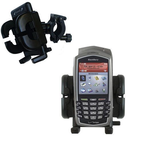 Gomadic Bike Handlebar Holder Mount System suitable for the Blackberry 7130e - Unique Holder; Lifetime Warranty