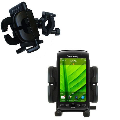 Gomadic Bike Handlebar Holder Mount System suitable for the Blackberry Torch 9850 - Unique Holder; Lifetime Warranty