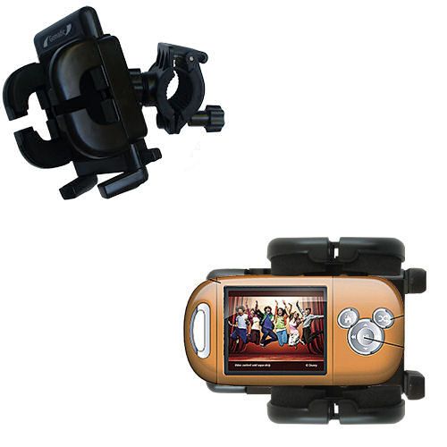 Gomadic Bike Handlebar Holder Mount System suitable for the Disney High School Musical Mix Stick MP3 Player DS17019 - Unique Holder; Lifetime Warranty