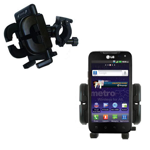 Handlebar Holder compatible with the LG Connect 4G / MS840