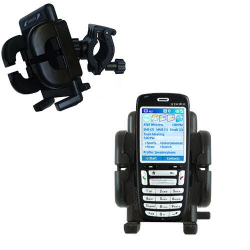 Gomadic Bike Handlebar Holder Mount System suitable for the Orange SPV C500S Smartphone - Unique Holder; Lifetime Warranty