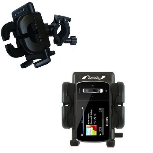 Handlebar Holder compatible with the Philips GoGear Ariaz