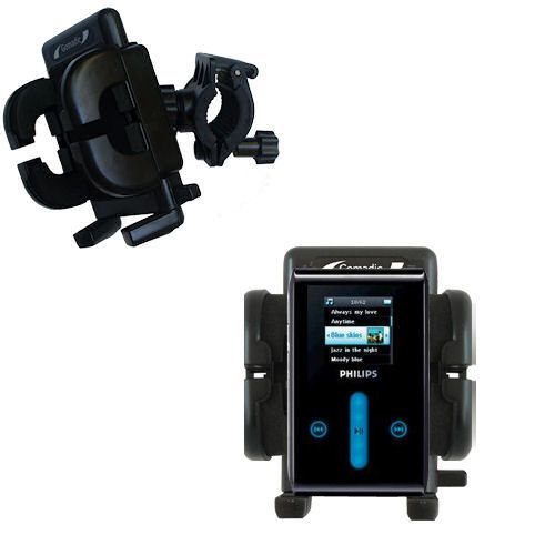 Handlebar Holder compatible with the Philips GoGear HDD1420 HDD1430