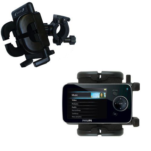 Handlebar Holder compatible with the Philips GoGear SA5247BT