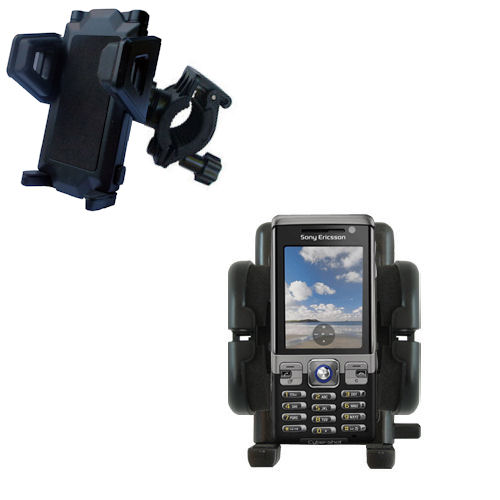Handlebar Holder compatible with the Sony Ericsson C702c