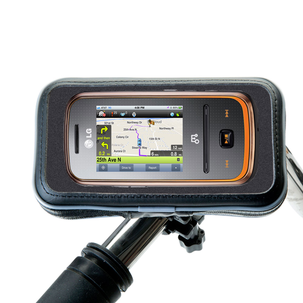 Weatherproof Handlebar Holder compatible with the LG Andante