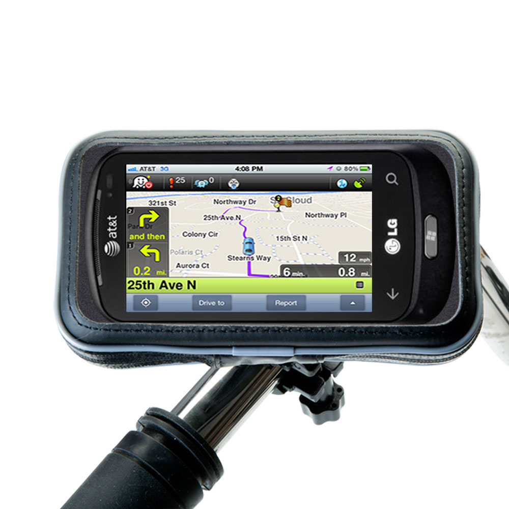 Weatherproof Handlebar Holder compatible with the LG C900