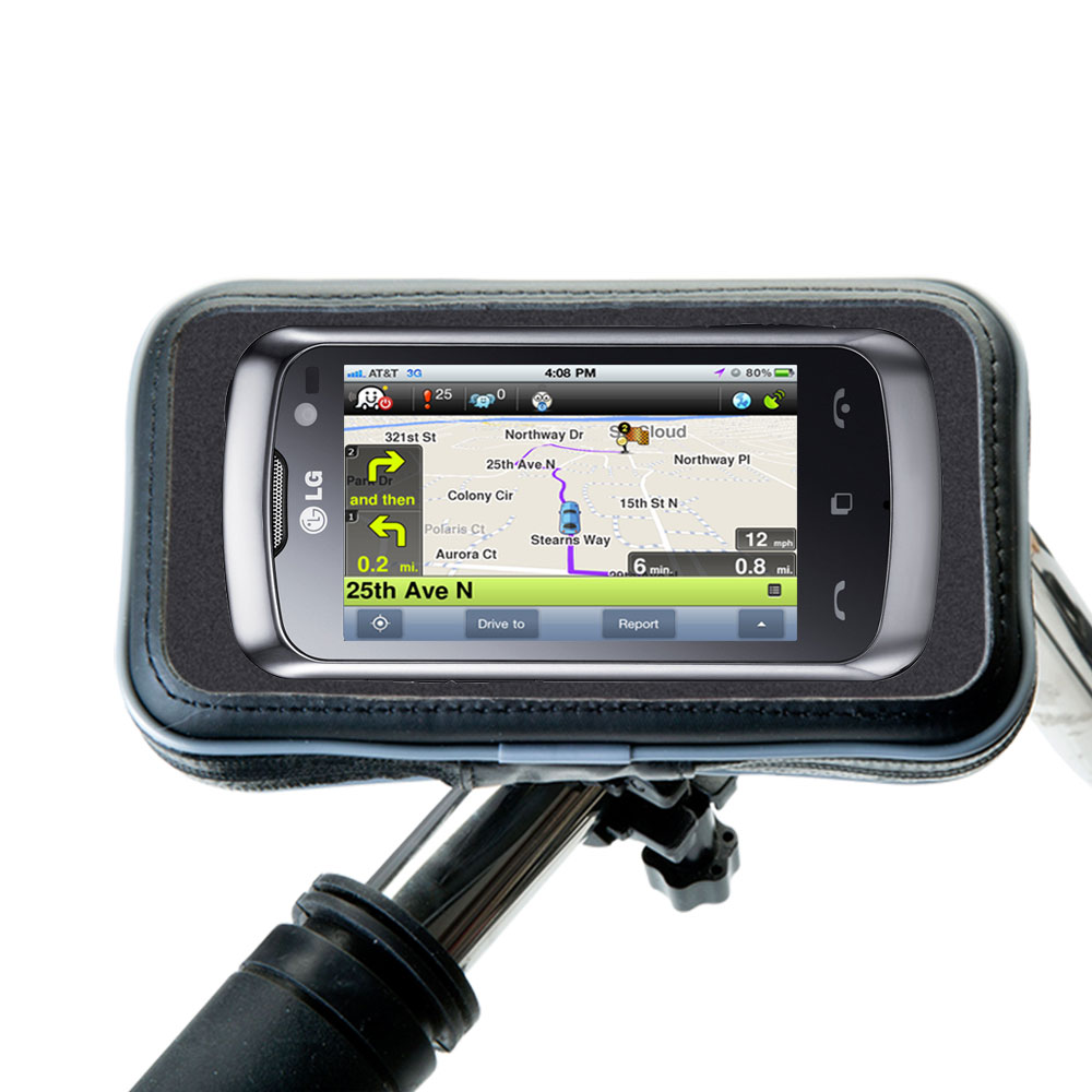 Weatherproof Handlebar Holder compatible with the LG Cookie Gig