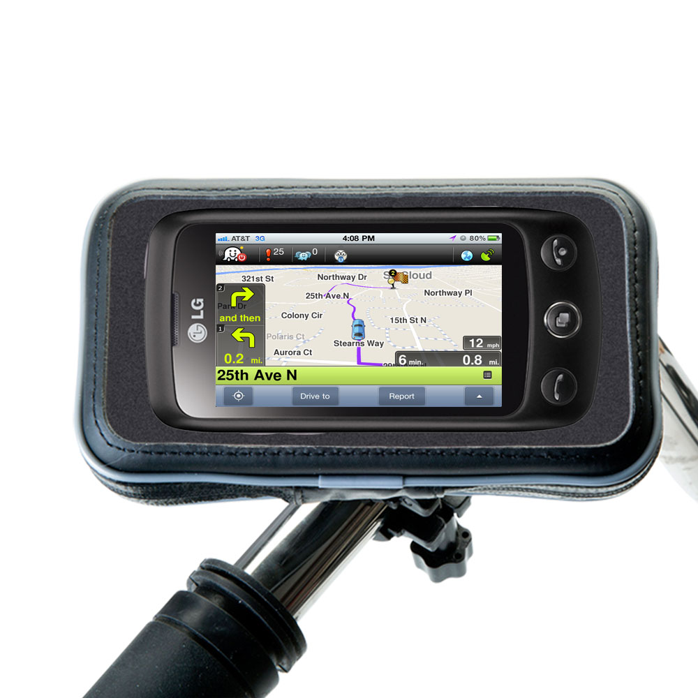 Weatherproof Handlebar Holder compatible with the LG Cookie Plus