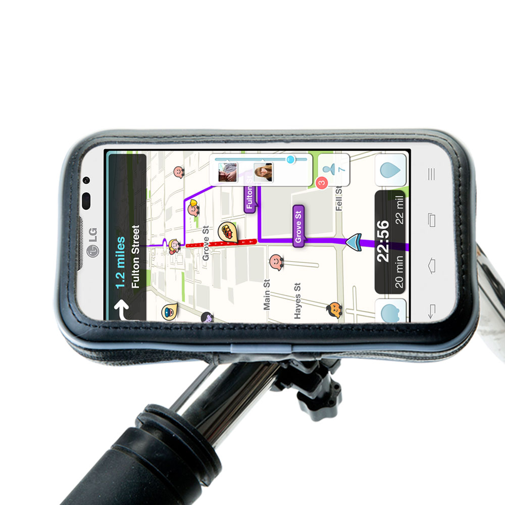 Weatherproof Handlebar Holder compatible with the LG L60