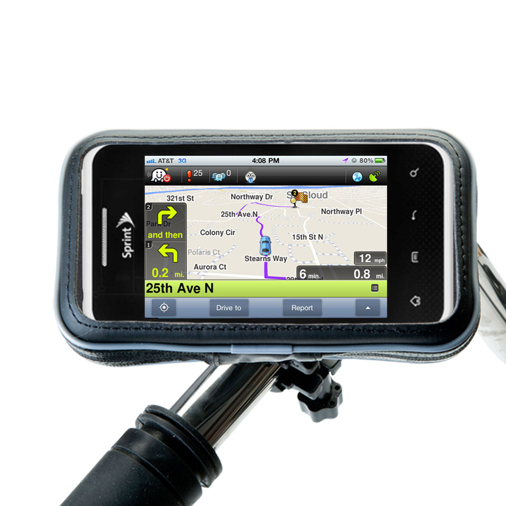 Weatherproof Handlebar Holder compatible with the LG LS696