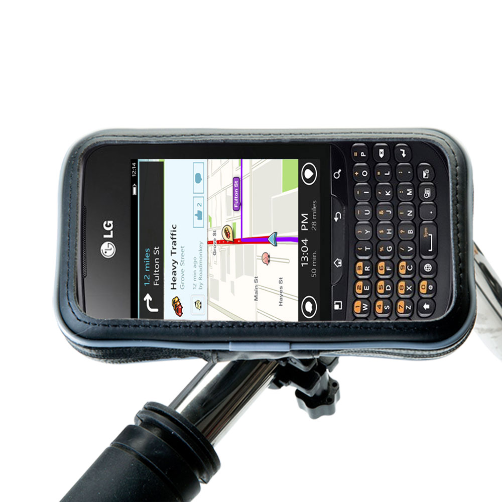 Weatherproof Handlebar Holder compatible with the LG Optimus Pro