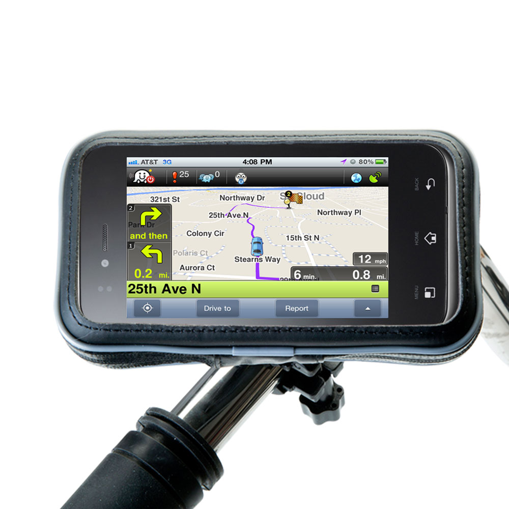 Weatherproof Handlebar Holder compatible with the LG Optimus Sol