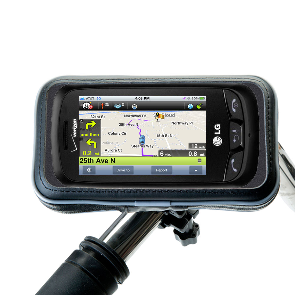 Weatherproof Handlebar Holder compatible with the LG VN270