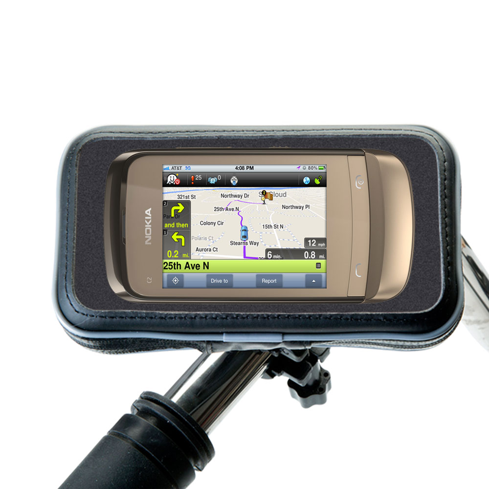 Weatherproof Handlebar Holder compatible with the Nokia C2-O3