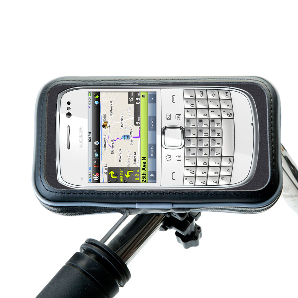 Weatherproof Handlebar Holder compatible with the Nokia E73
