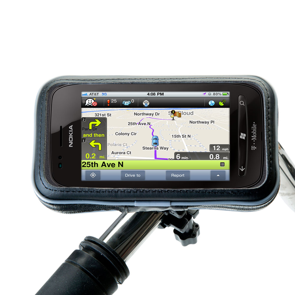 Weatherproof Handlebar Holder compatible with the Nokia Sabre