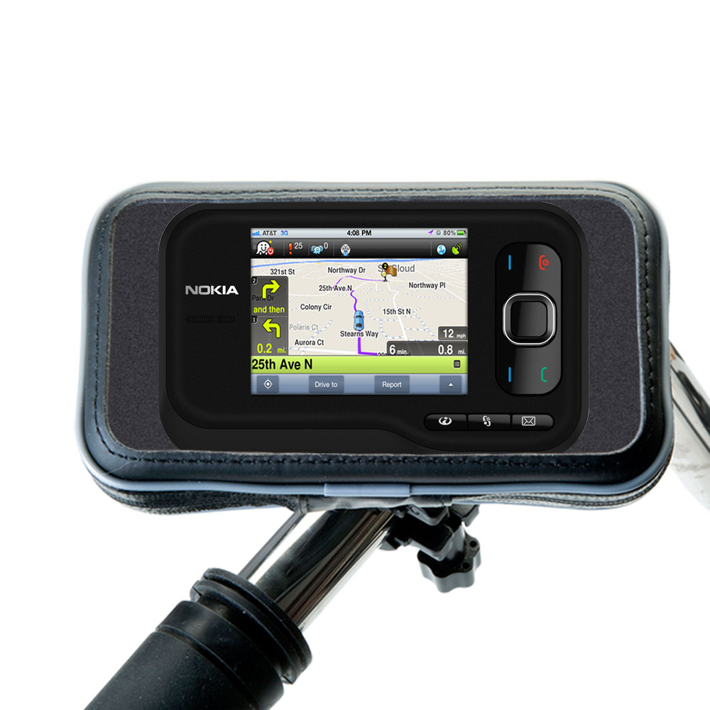 Weatherproof Handlebar Holder compatible with the Nokia Surge