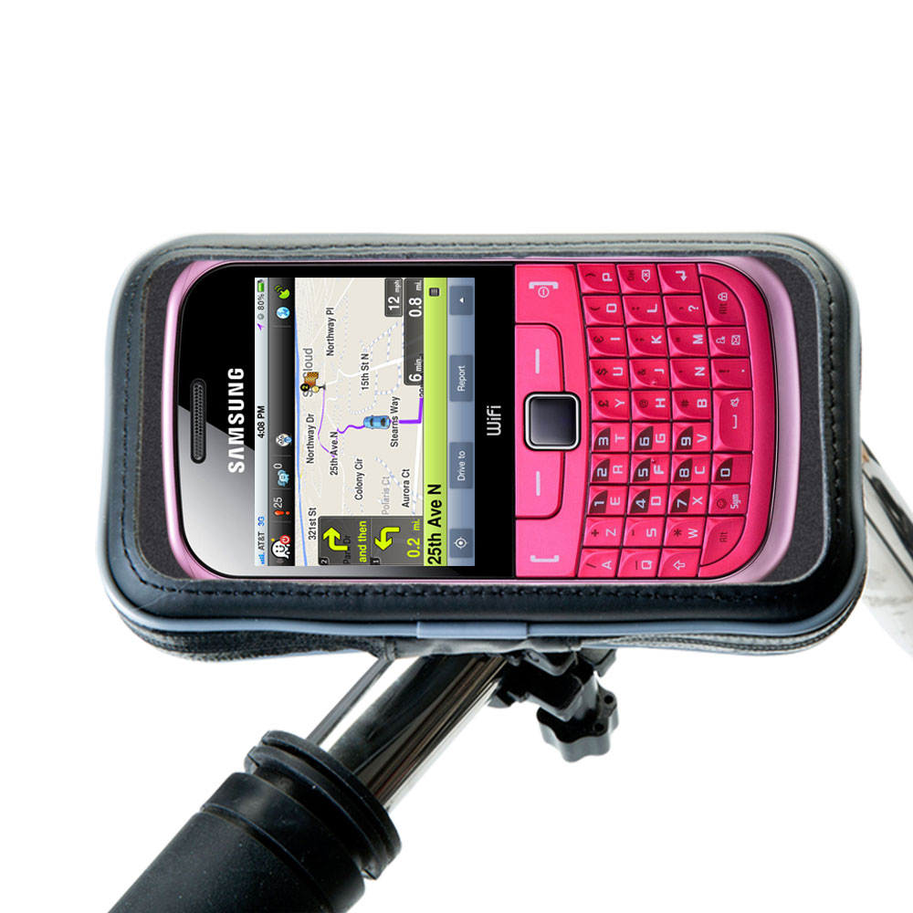 Weatherproof Handlebar Holder compatible with the Samsung Chat 335