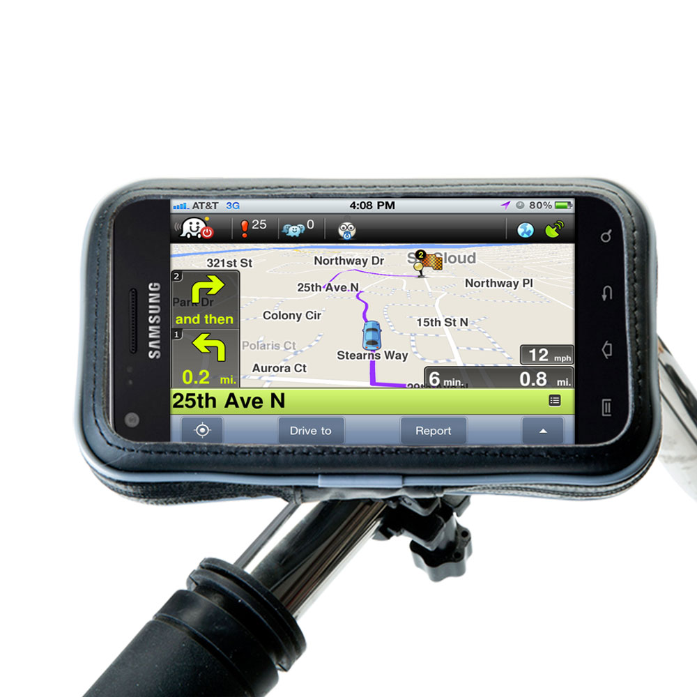 Weatherproof Handlebar Holder compatible with the Samsung Epic 4G