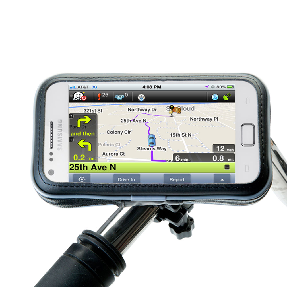 Weatherproof Handlebar Holder compatible with the Samsung Galaxy 2