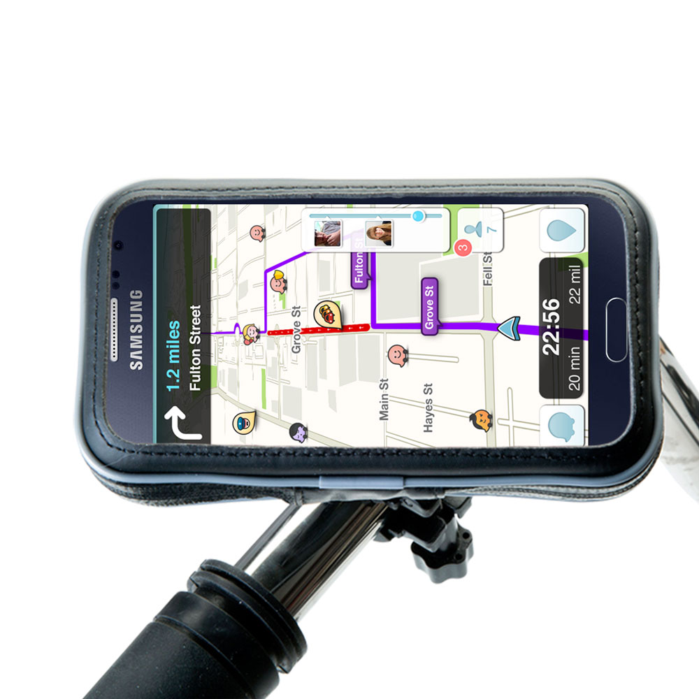 Weatherproof Handlebar Holder compatible with the Samsung Galaxy A3