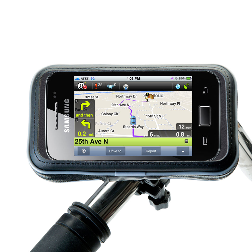 Weatherproof Handlebar Holder compatible with the Samsung Galaxy Ace