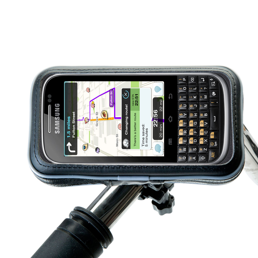 Weatherproof Handlebar Holder compatible with the Samsung Galaxy Chat